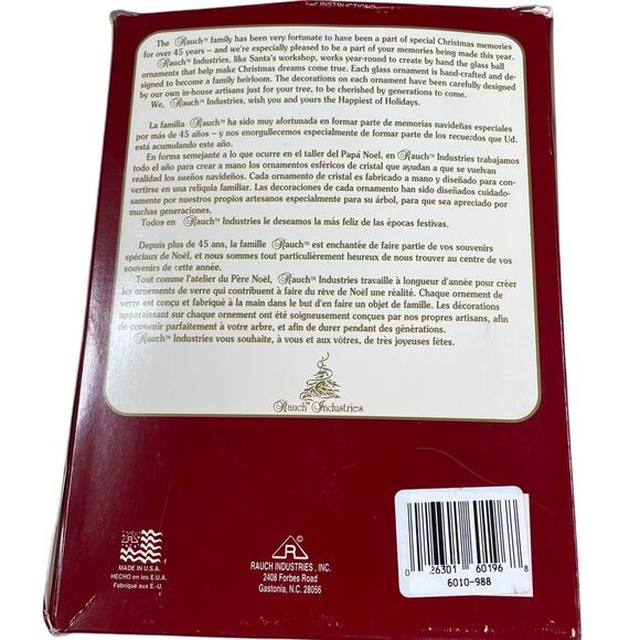 The Victoria Collection Vintage Purple Glitter Christmast Ornament Set of 4 EUC - Picture 5 of 5